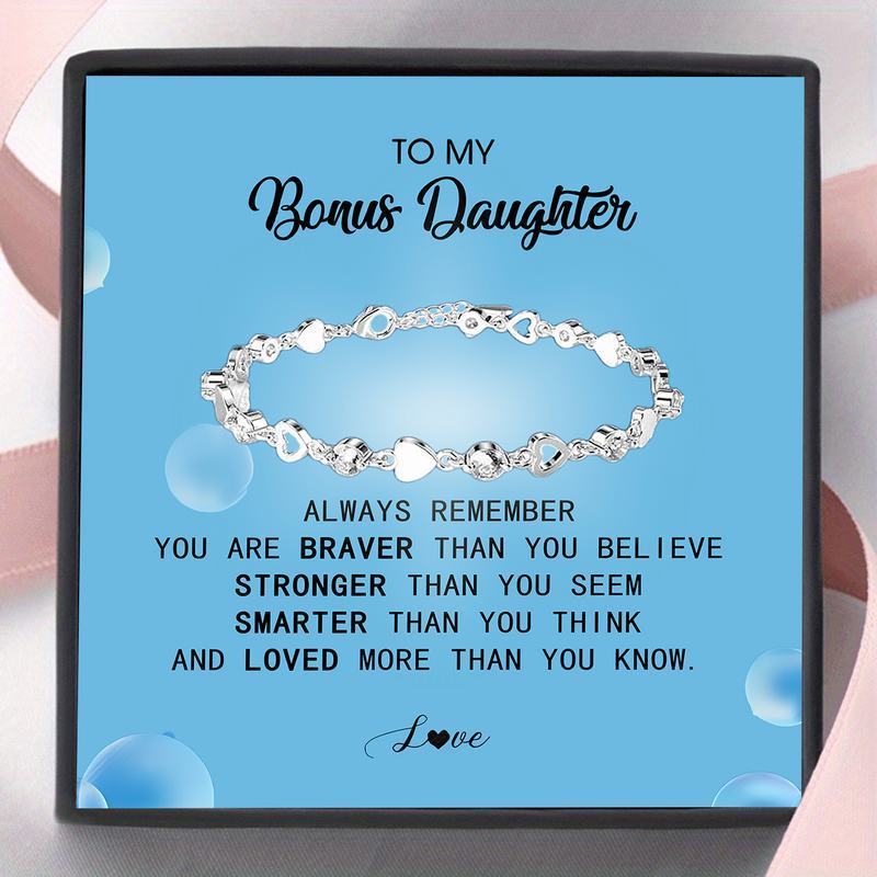 

Inspirational Bracelet For Stepdaughter, "to My Daughter" Engraved, -tone, And Box, , Christmas , & Accessory