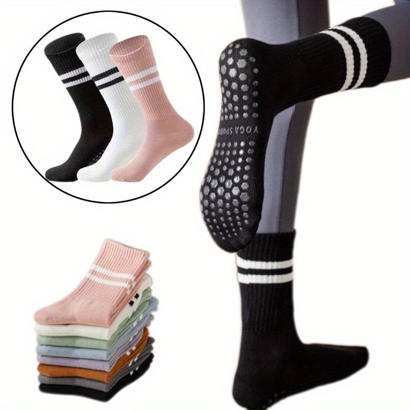 Pilates Fitness Chaussettes Yoga Antidérapantes HQdeal - Lot De 4 Paires Pour Pilates, Danse Et Fitness Chaussettes Pilates Femmes