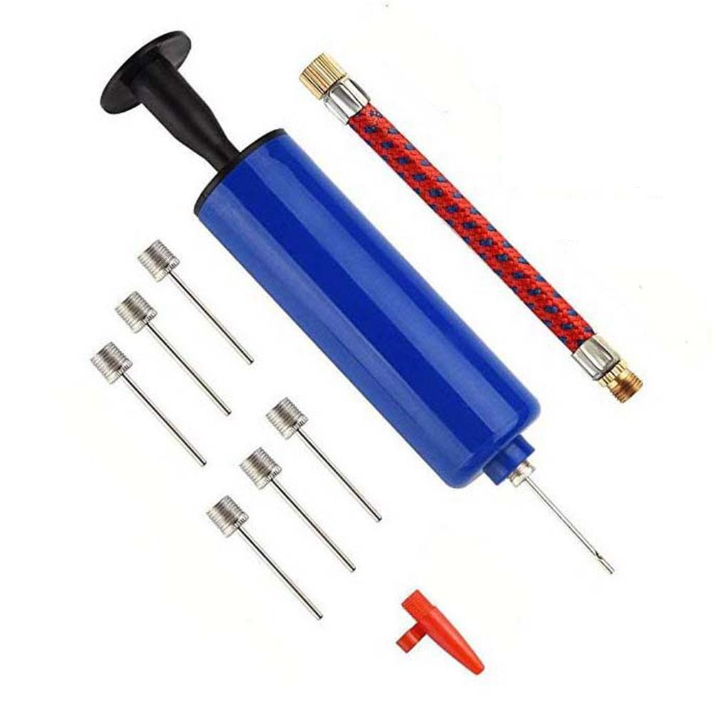 1pc pe material flexible hose ball pump portable hand inflator for basketball football volleyball durable pump with handle details 3