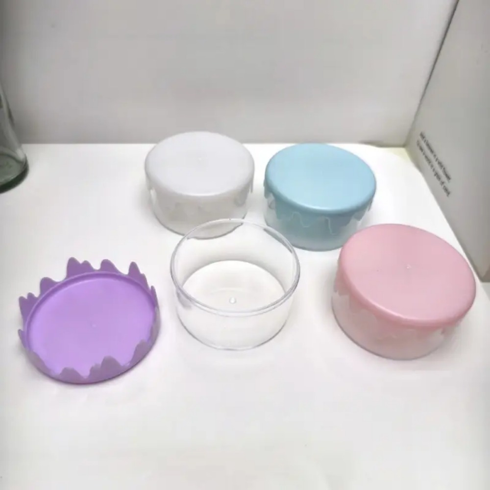 16pcs set of simulated   circular storage boxes pastel multi functional jewelry hair ties rubber band organizer durable plastic   accessories and home decoration items jewelry storage box 6colors Product details 2