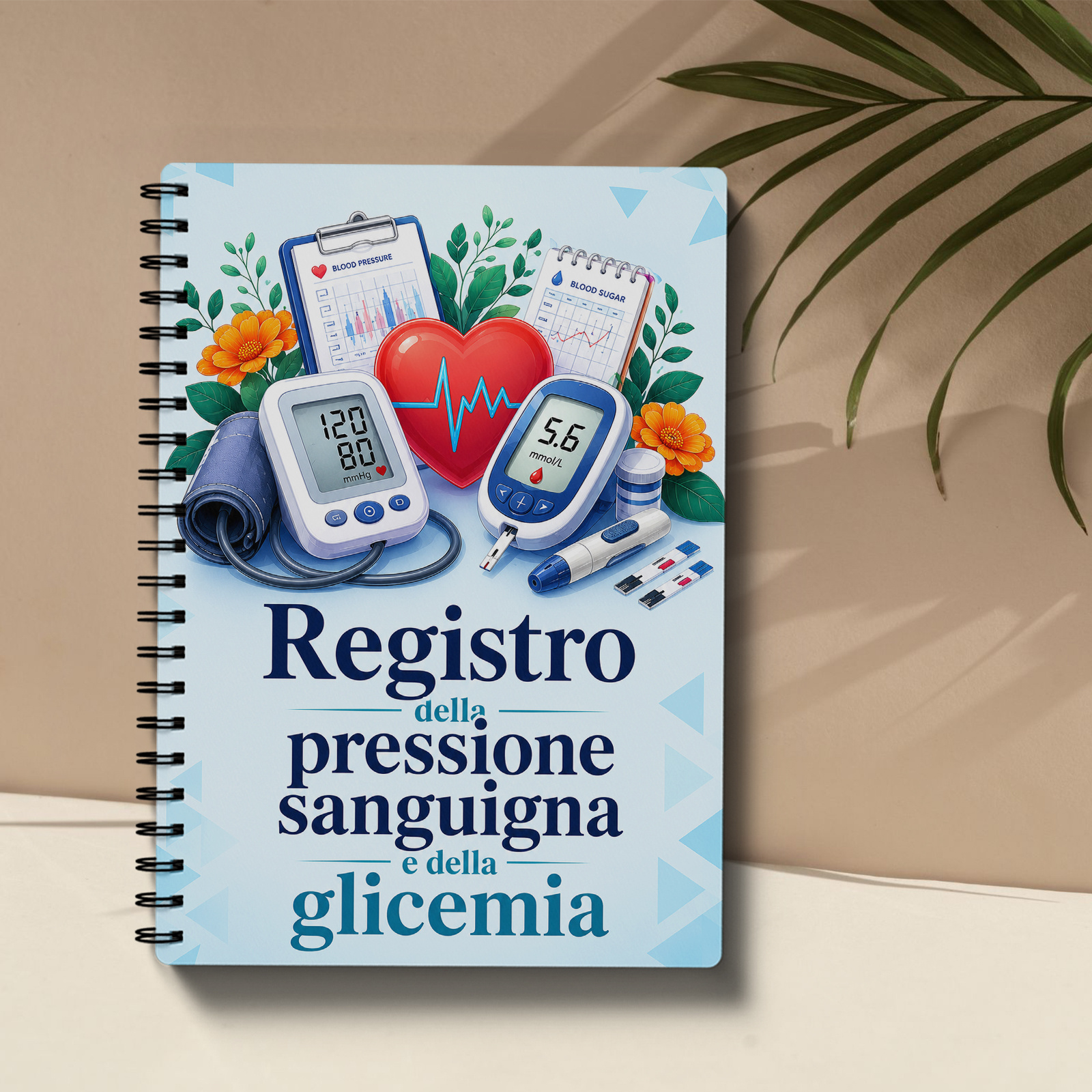 TEMU Versione italiana Agenda planner per monitoraggio pressione sanguigna e glicemia, Organizzatore per registro , Registro pressione sanguigna,