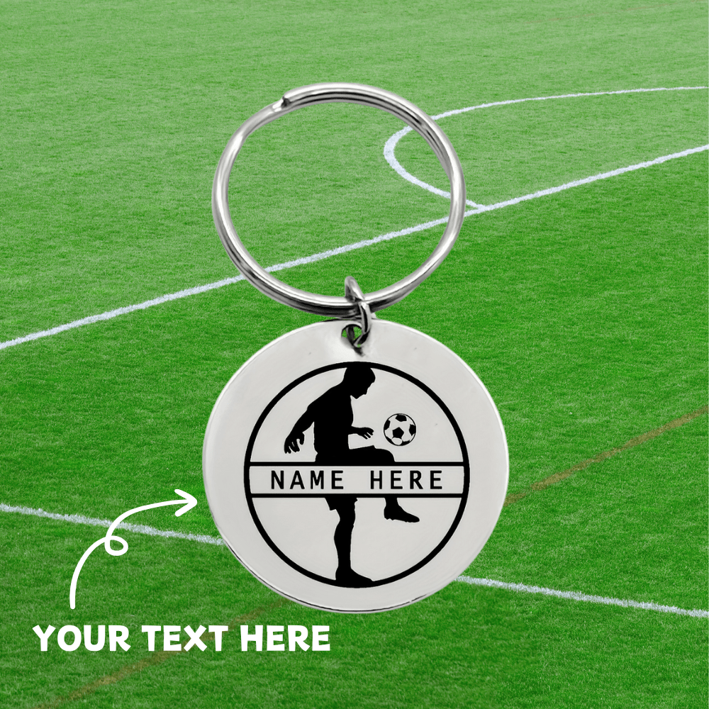 TEMU 1pc Llavero de Fútbol - Diseño Personalizado en Acero Inoxidable - Ideal para , Graduaciones y Regalos de Navidad, Diseño y Único para