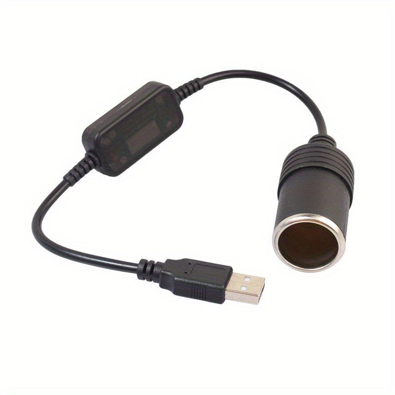 convert car cigarette lighter to usb USB A Male to 12V Car Cigarette Lighter Socket Female Converter Cable (8W  Max)