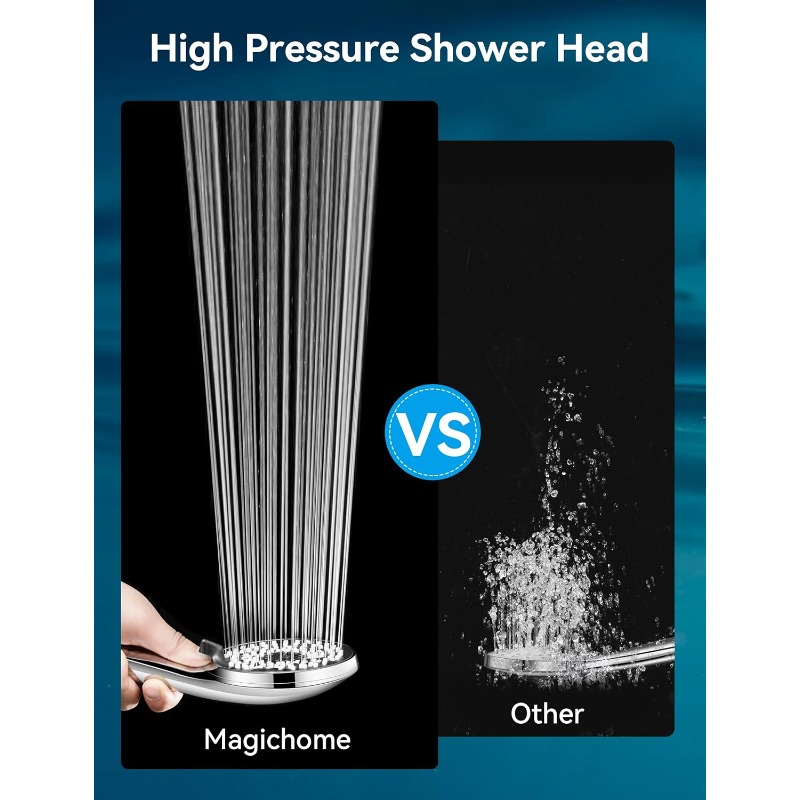 High Pressure Shower Head with 5 Different Modes