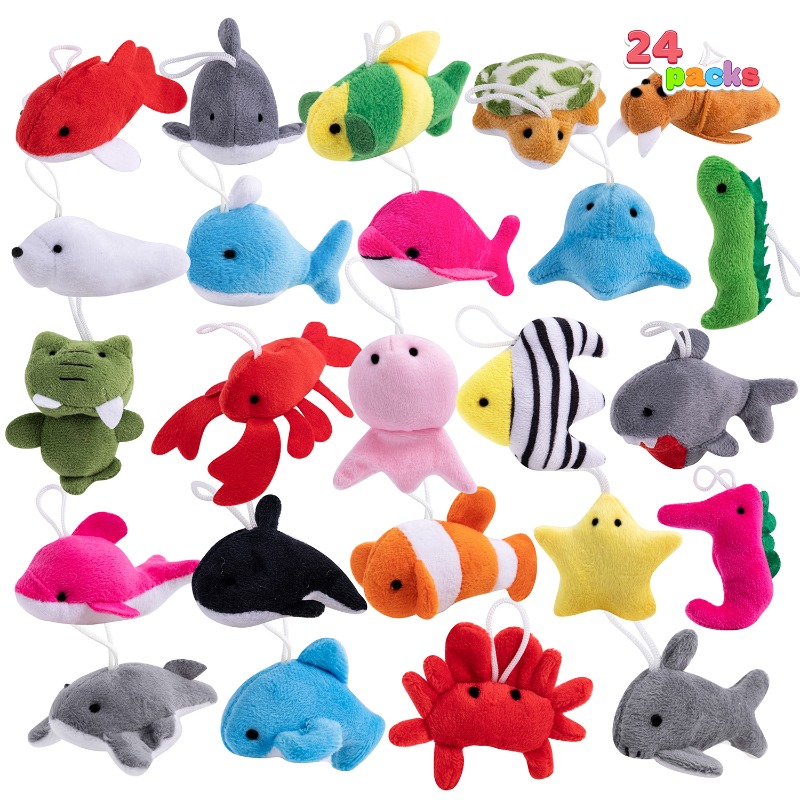 TEMU JOYFY 24pcs Mini Animaux de en Peluche, Animaux de en Peluche en Vrac pour Cadeaux de Fête d'Anniversaire d'Enfants, Garnissage de Panier,