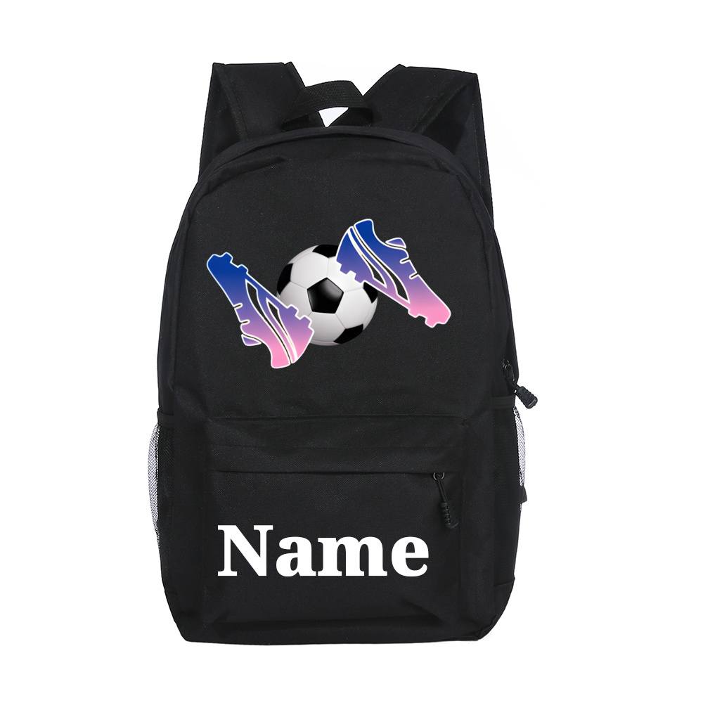 TEMU 1pc Personalized Soccer Backpack With Soccer Ball & , College Student School Bag Large Capacity Shoulder Bag Travel Lightweight Lazy Style