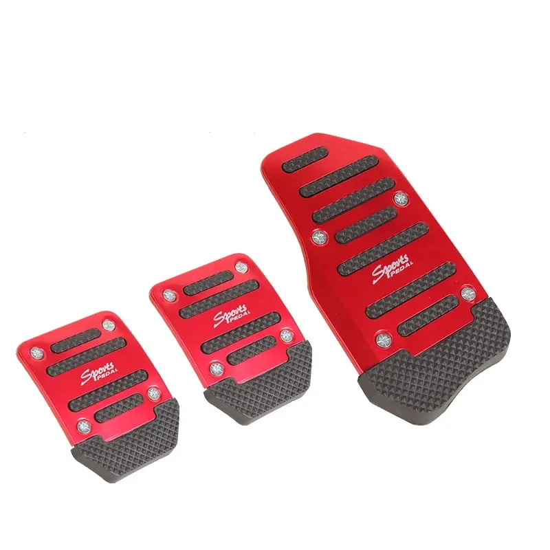 TEMU 1 Set Of 3pcs Automotive Accelerator Pedal Aluminum Alloy Anti Slip Automotive Pedal Or Brake Pedal Manual Accelerator Pedal