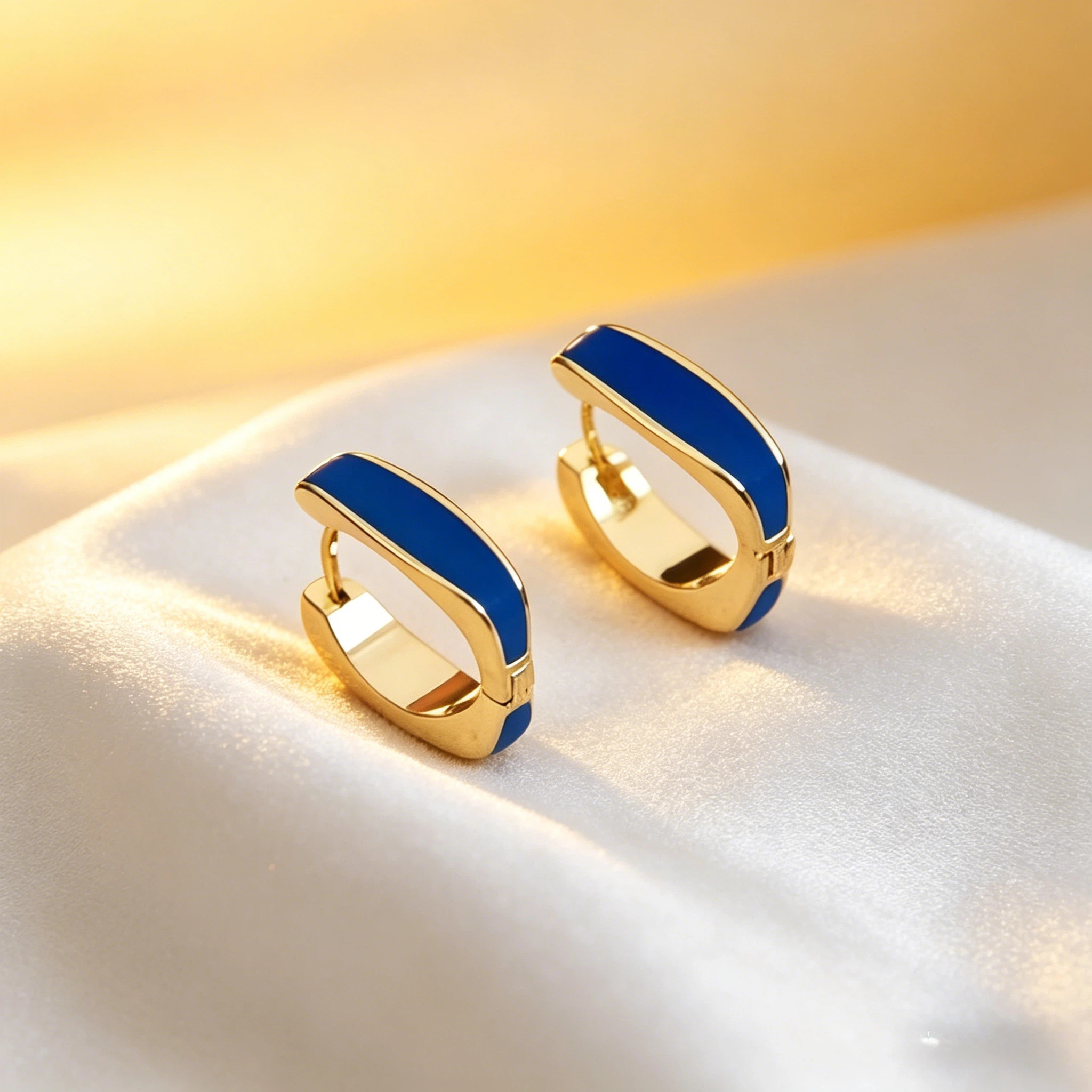TEMU 1 Par de Aretes Minimalistas Premium Azul , Regalo Versátil y para Ocasiones y Formales, Accesorio Elegante, Ideal para Regalar , Familiares,