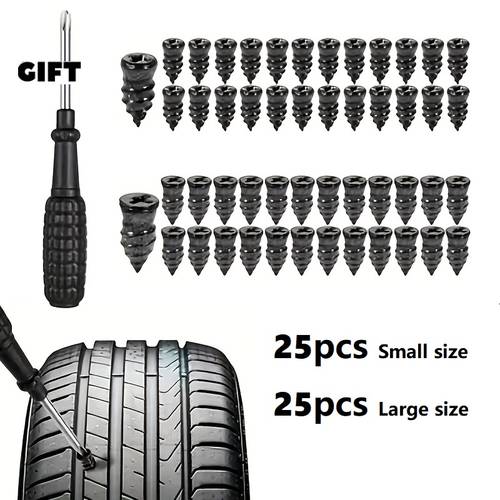 50 spiral tire repair nails universal tire patch kit quick tire repair tools suitable for cars motorcycles suvs trucks rvs bicycles tire repair tools for tubeless tires