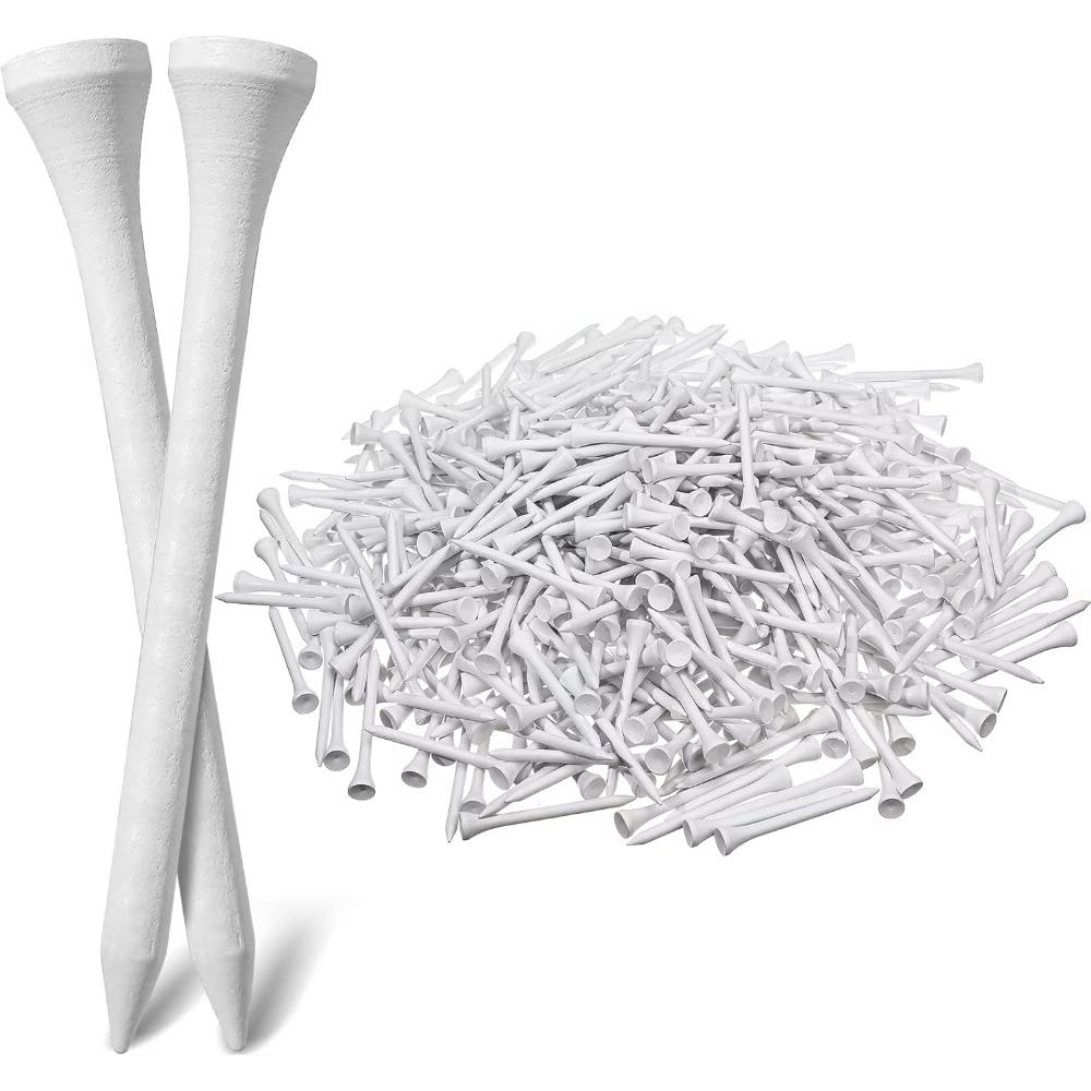 TEMU 100pcs/set Golf Tees Wooden Golf Holder Pegs With Paper Packaging Bag