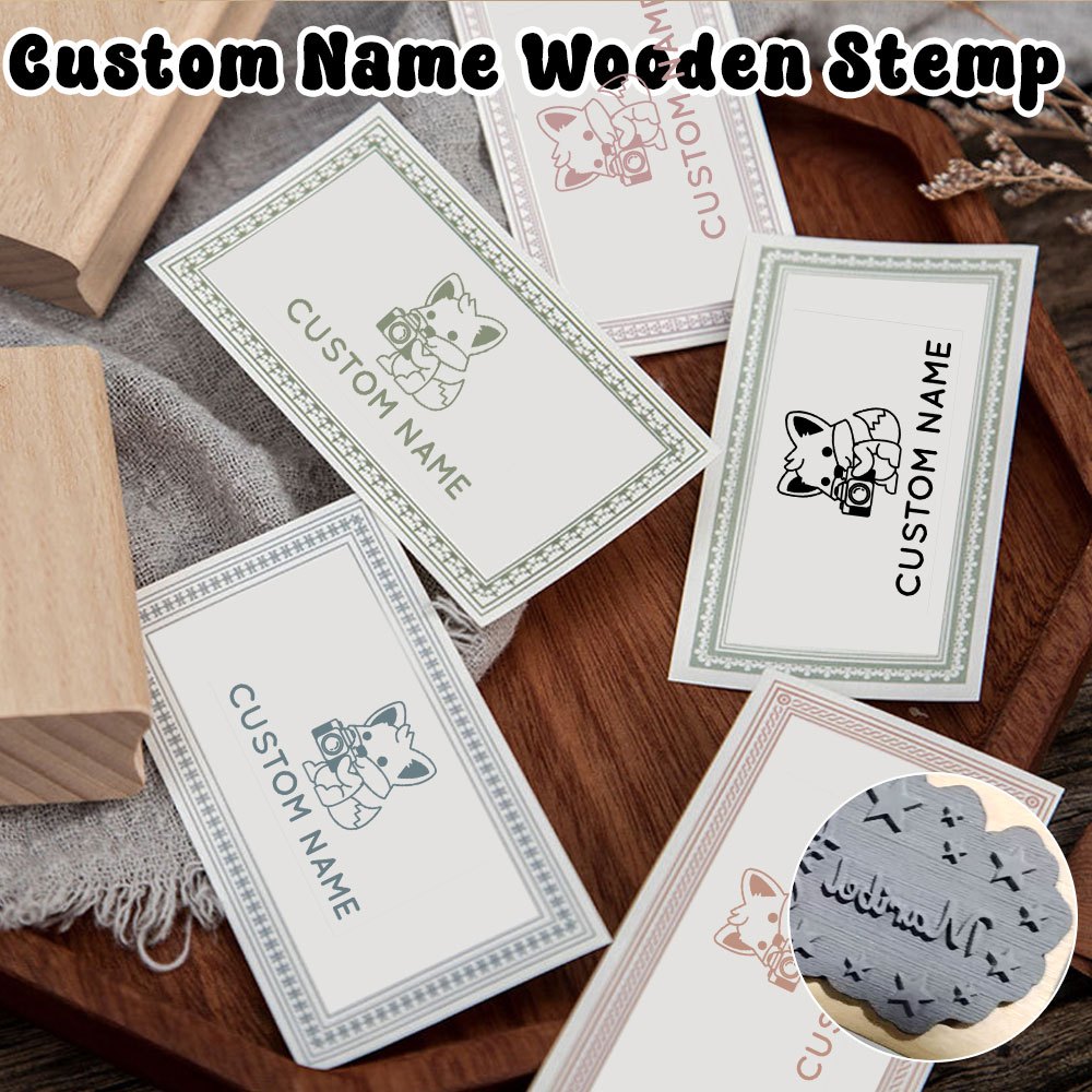 Custom Exquisite Wooden DIY Decoration Hand Account Stamp