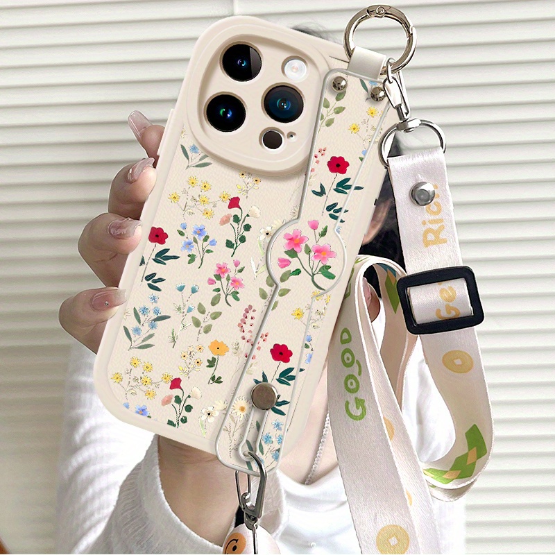 TEMU Phone Case - Floral Patterns Are Suitable For Iphone 16 Pro , Iphone 15 Plus Protective Covers, Iphone 14 , Iphone 13 Mini Back Covers, And