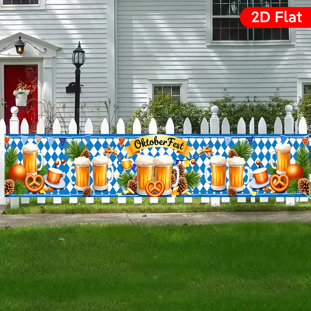 TEMU 2D Plat - 2D Plat - Een 2D Plat Banner voor een Viering, met een Prachtig Ontwerp voor een Tuin Display, Geschikt voor Verjaardagsfeestjes en