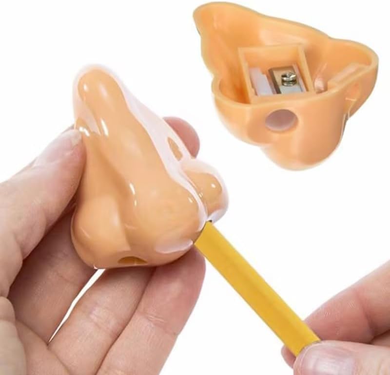 3 6pcs fun nose shaped pencil sharpeners cute cartoon design durable plastic no battery needed ideal for school home   studio   classroom rewards birthday party favors office supplies pencil holder   design batteryfree operation school supplies pencil sharpener school accessories Product details 9