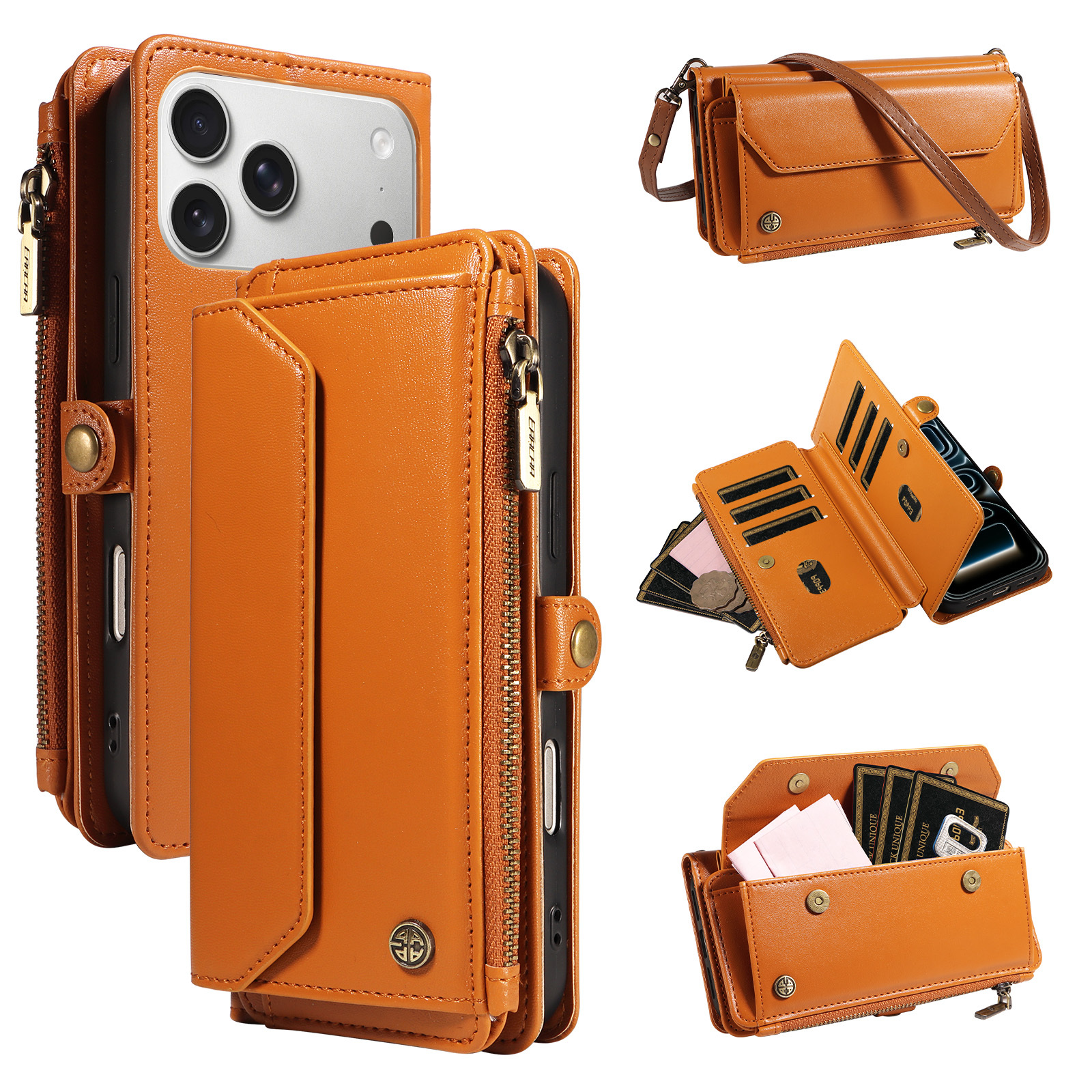 phone cases with wallet sold on Temu United States