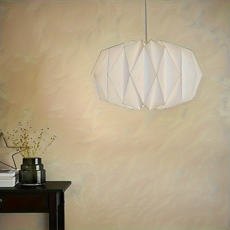 TEMU Minimally Designed Origami Lampshade (lampshade ) - A Modern Minimalist Lighting Fixture That Folded For Home Decoration, Compatible With Desk