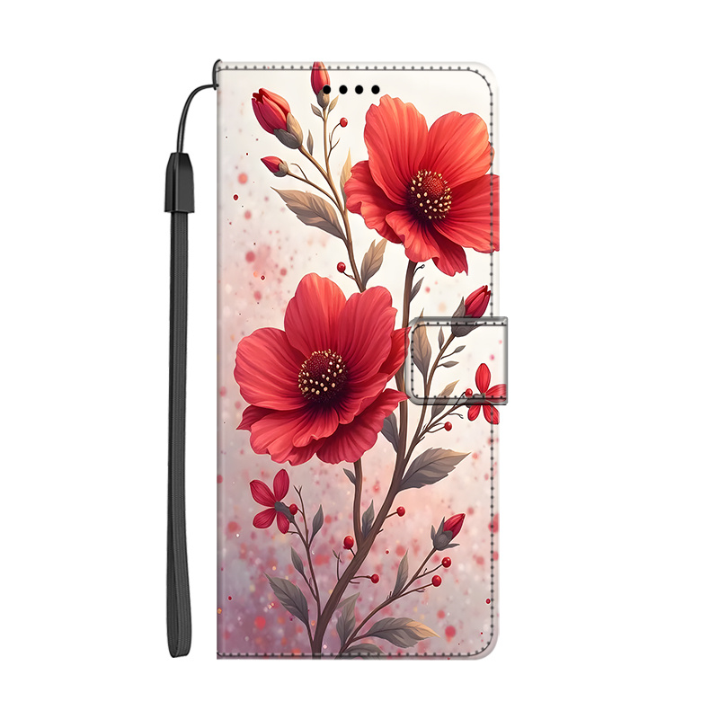 TEMU Étui Téléphone : Étui Portefeuille Flip Fleurs Fraîches Compatible avec Galaxy A90 A72 A71 A70 A60 A56 A55 A54 A53 A52 A51 A50 A42 A41 A40 A36