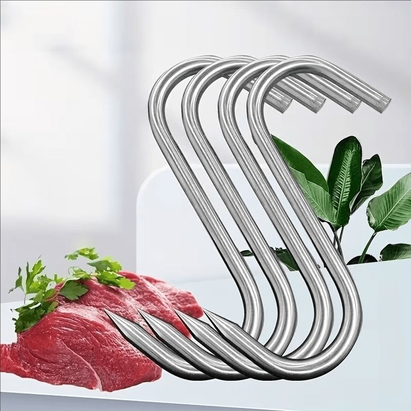 6pcs Stainless Steel S-Shaped Hooks for Heavy Objects