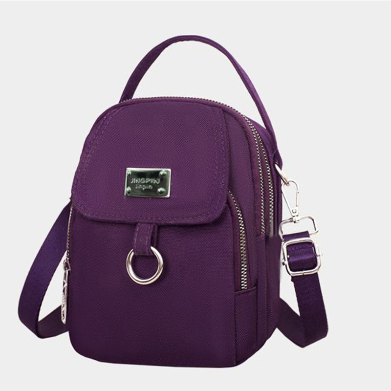 Bolso de hombro para mujer - un bolso cruzado elegante e casual, adecuado para todas las estaciones, con múltiples cremalleras. Es un bolso multifuncional de primera línea para el uso diario y un accesorio de moda esencial [Dirección de la cremallera aleatoria]