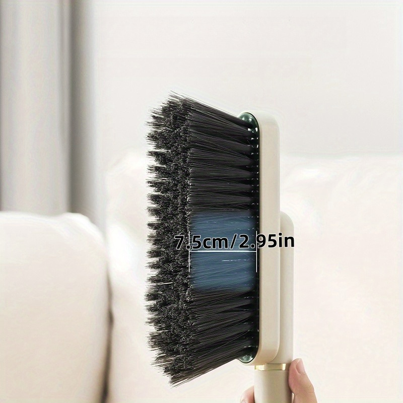 1pc versatile soft bristle handheld brush for clothing blankets carpets no shedding dual use with small broom head   bedroom   room car interior cleaning details 4