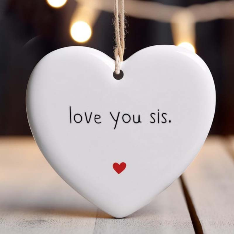 TEMU 2d Flat, 2pcs Sister Christmas Ornament - I Love You Keepsake - Family Ornament 2026