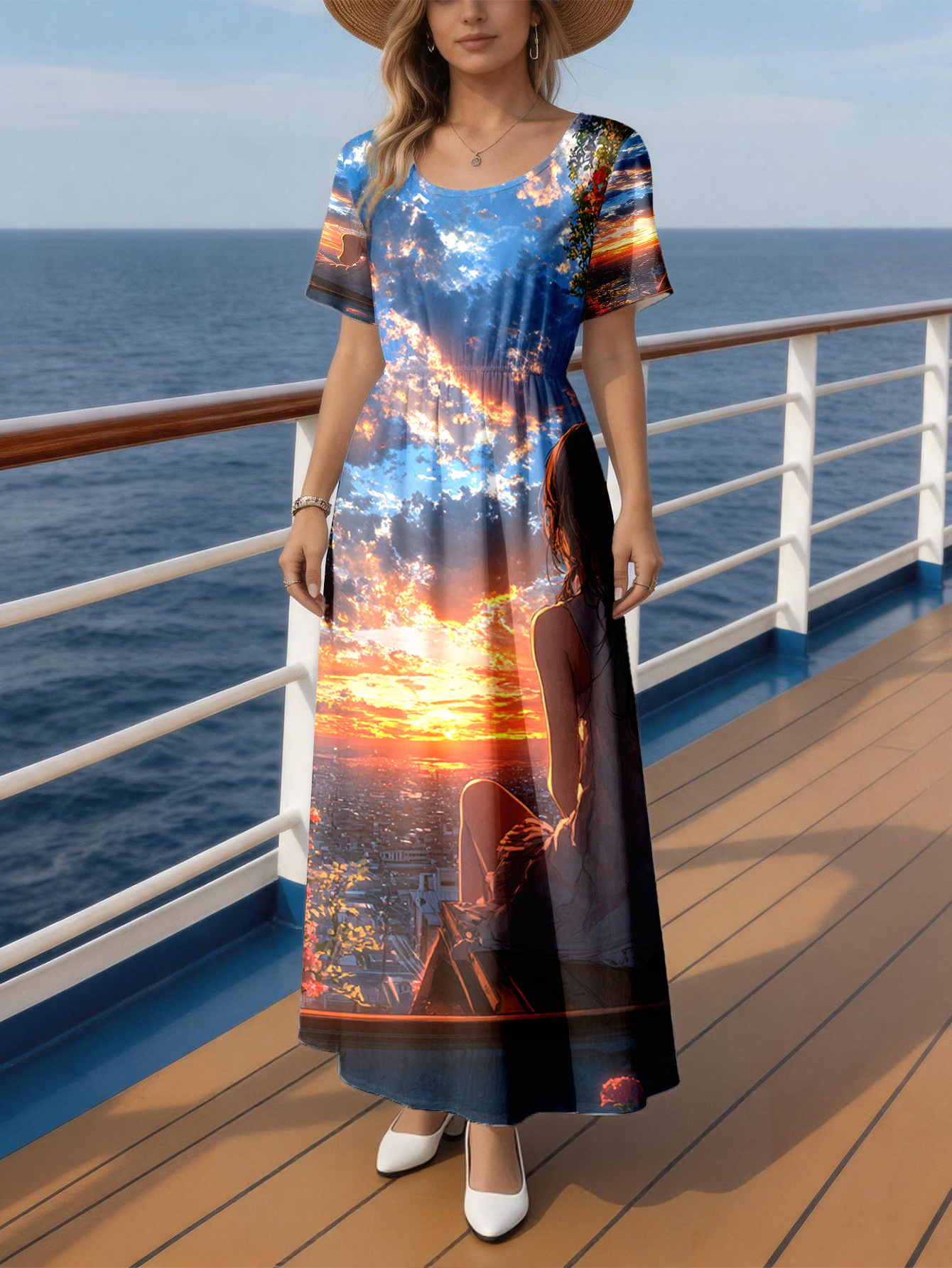 mature womens casual summer dresses for women Yousie Toddler Girl Christmas Maxi dress col-outfit-sale-2605 Colors:Midnight