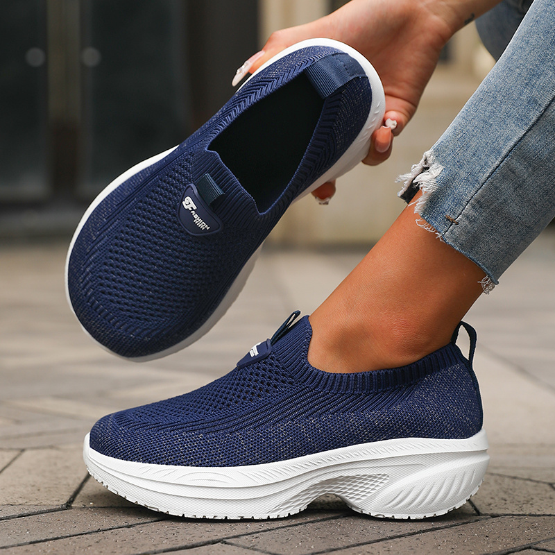 womens wide running shoes navy blue gym sneakers Temu