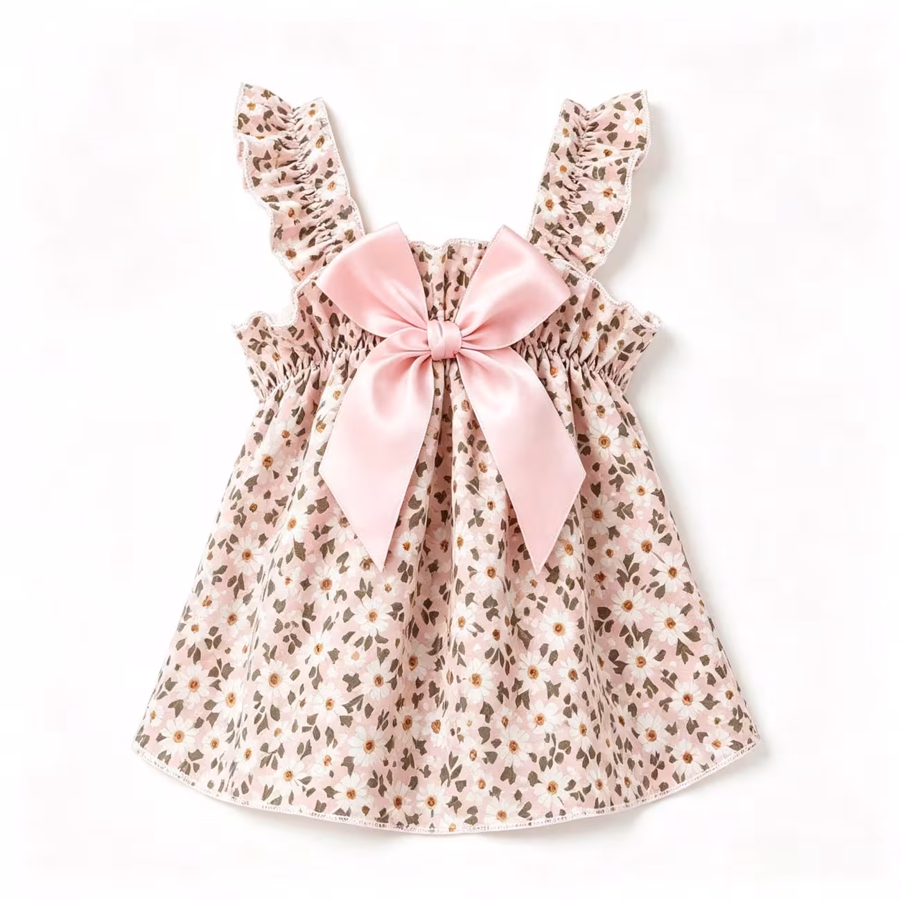 1pc small dog summer dress floral printed ruffle strap pet cami dress with back bow cute puppy clothes for bichon poodle daily outfit Product details 38