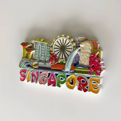 singapore themed magnetic fridge magnets suitable for 3 years seahorse cityscape landmarks 62 206 local styles rectangular decor for souvenir gift for singapore lovers iconic buildings 2d flat