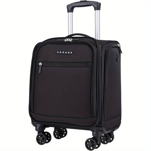 compact wheeled luggage 14 5 inch spinner suitcase lightweight softside travel bag suitable for men and women ideal for airplane carry on