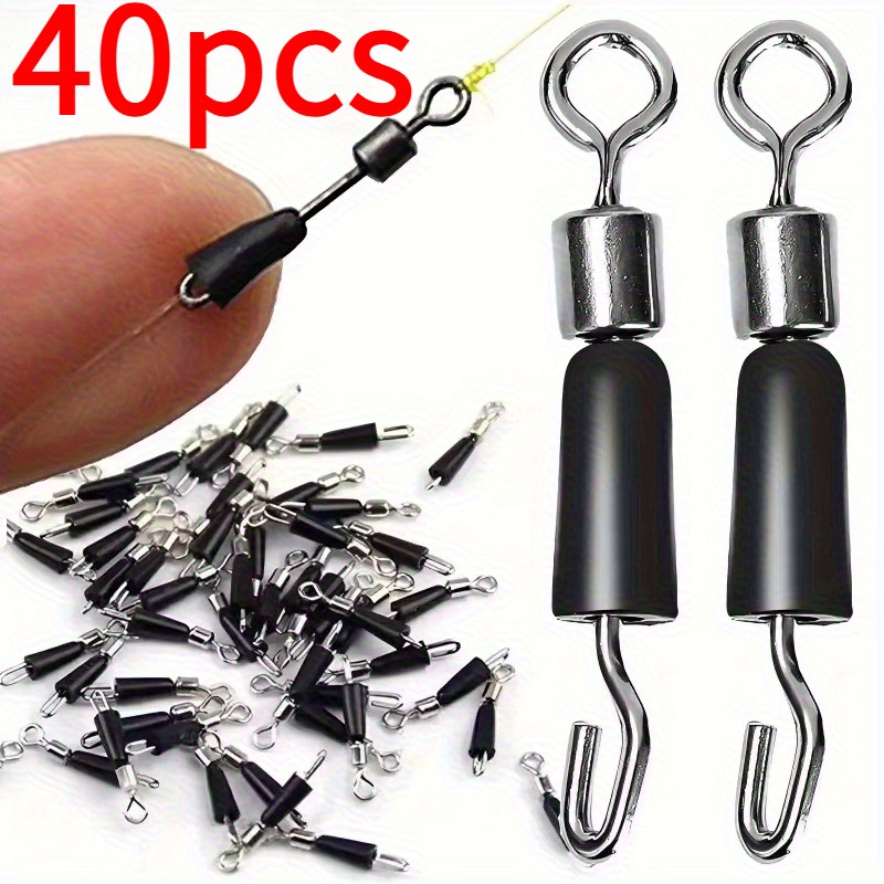 25 émerillons Q Rapides – Acier Inoxydable Et Cuivre – Noirs – Pêche En Mer Et Eau Douce – 1,8 Cm
