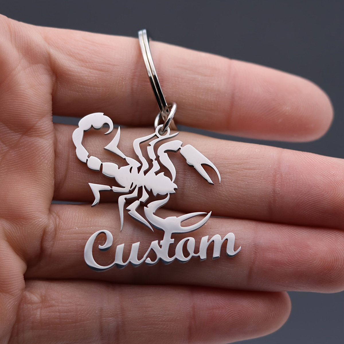 TEMU Portachiavi Personalizzato Senza Catena 1 pz Personalizzato, Portachiavi Individuale in Acciaio Inossidabile, con Personalizzato, Design Animale