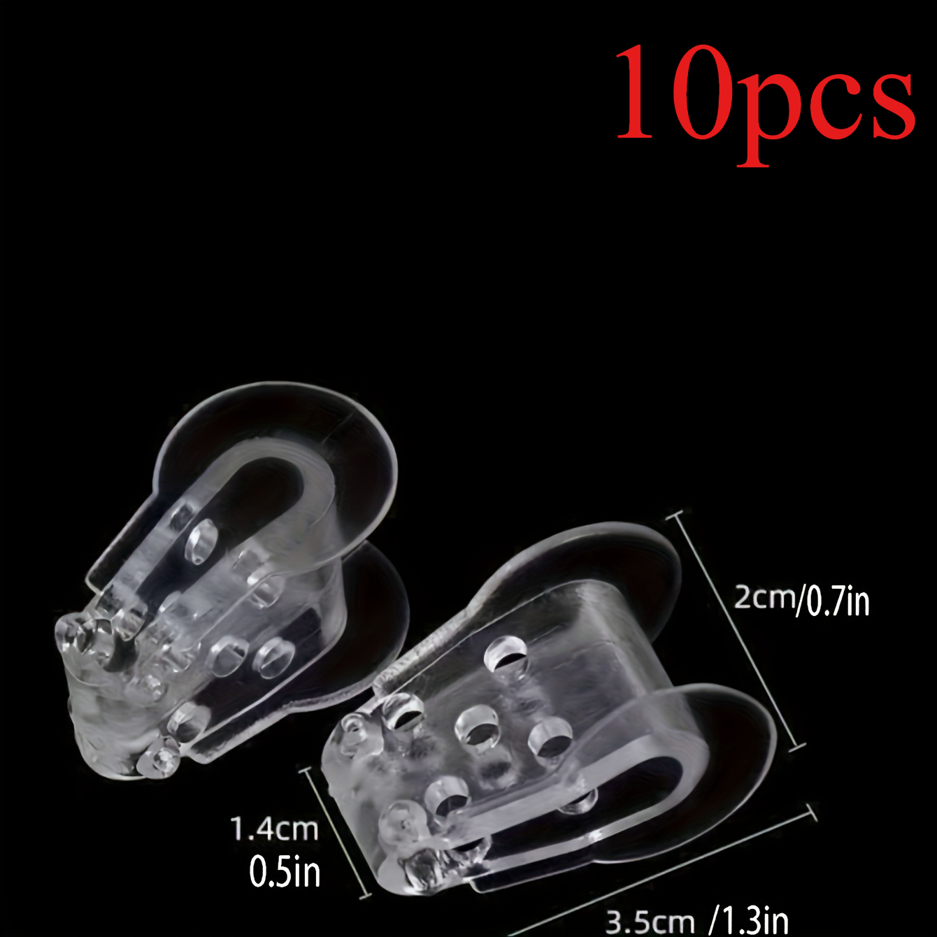 TEMU 10pcs Anti-friction Toe Separators/toe Spreaders - Breathable And Comfortable Nail Care Pads, For Foot Care