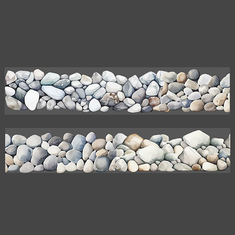 Image of 78.7inch/roll Wall Texture Base Collage Tape Stone Wall Series Photo Frame Gift Decoration Sticker Journal Handcraft Craft Scenery Sticker