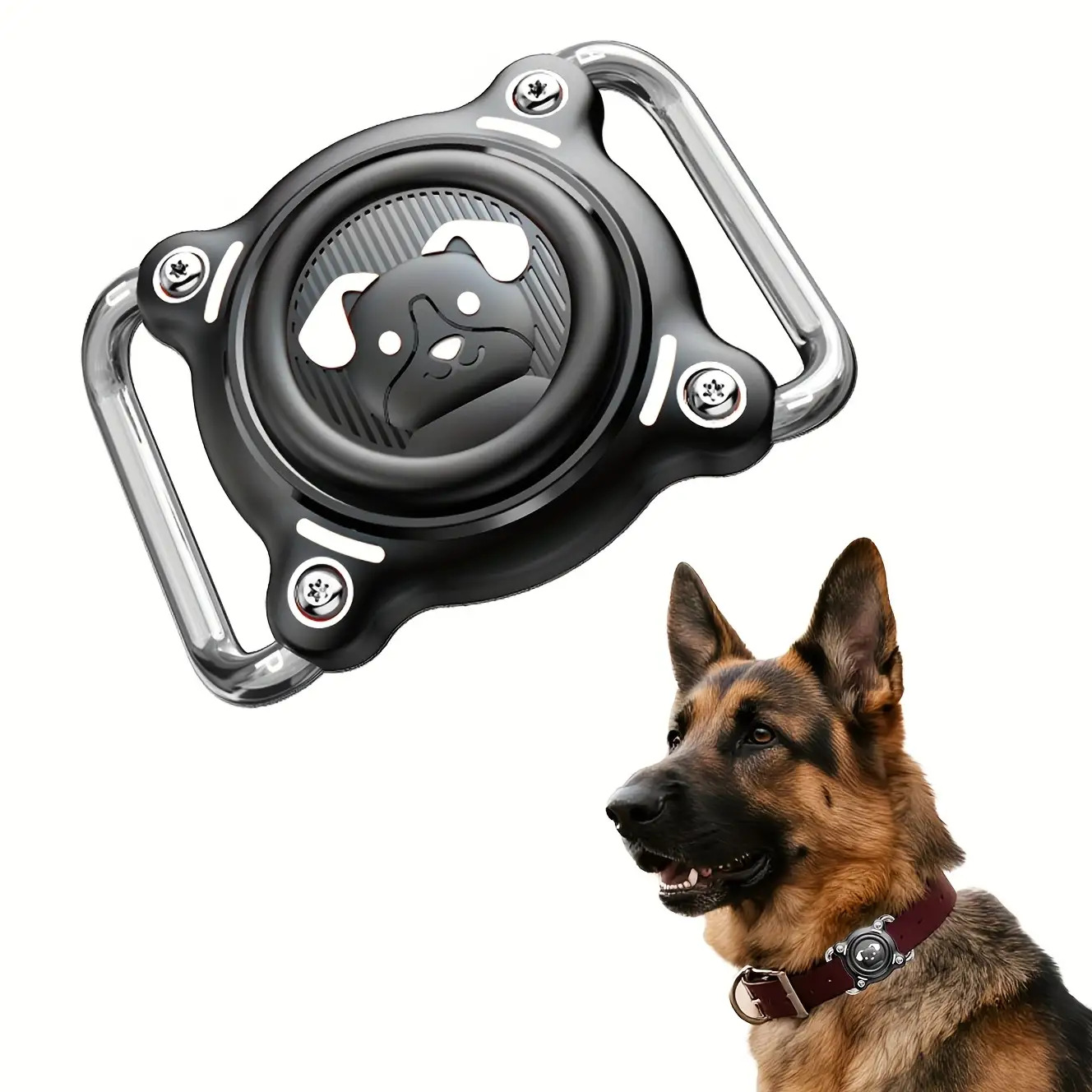 TEMU Airtag Protective Case For Pet Collars, Backpacks & Travel Bags - Waterproof, Secure And Durable Dog Collar Holder With Anti-loss Design, Pet