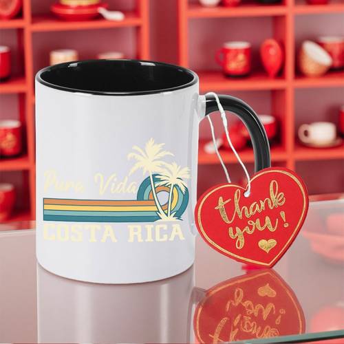 1pc 11oz with vida palm tree striped logo reusable ceramic coffee mug coffee cup thanksgiving gift birthday gift holiday gift halloween gift christmas gift office reading home tea