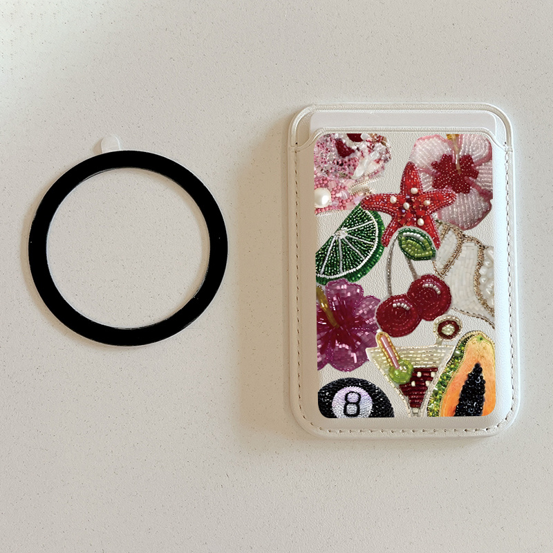 TEMU 1pc Crystal Puzzle Printed Magnetic Pu Leather Wallet