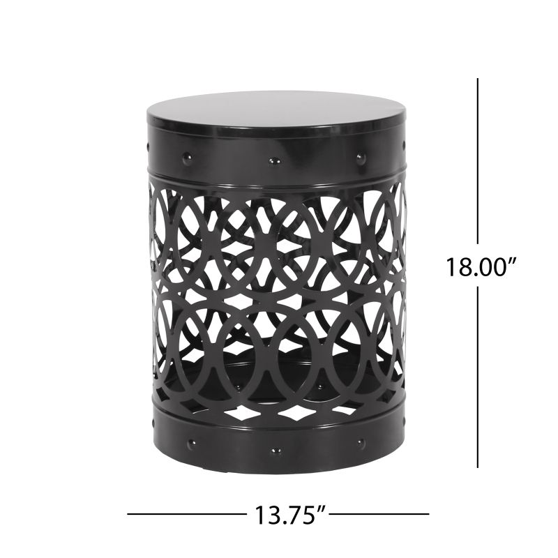 Outdoor Metal End Table - Large
