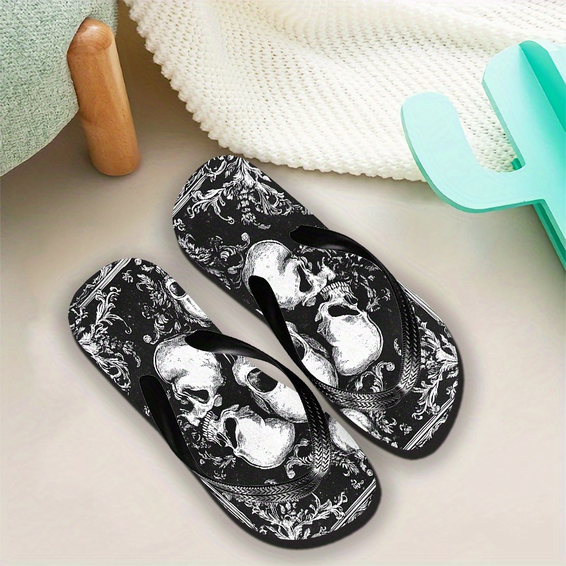 unisex comfortable lightweight clogs skull slippers goth Temu