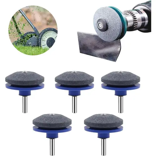 lawnmower blade sharpener 2024 new mower blade sharpener layered lawn mower blade sharpener suitable for and hand drills 3 5pcs blue
