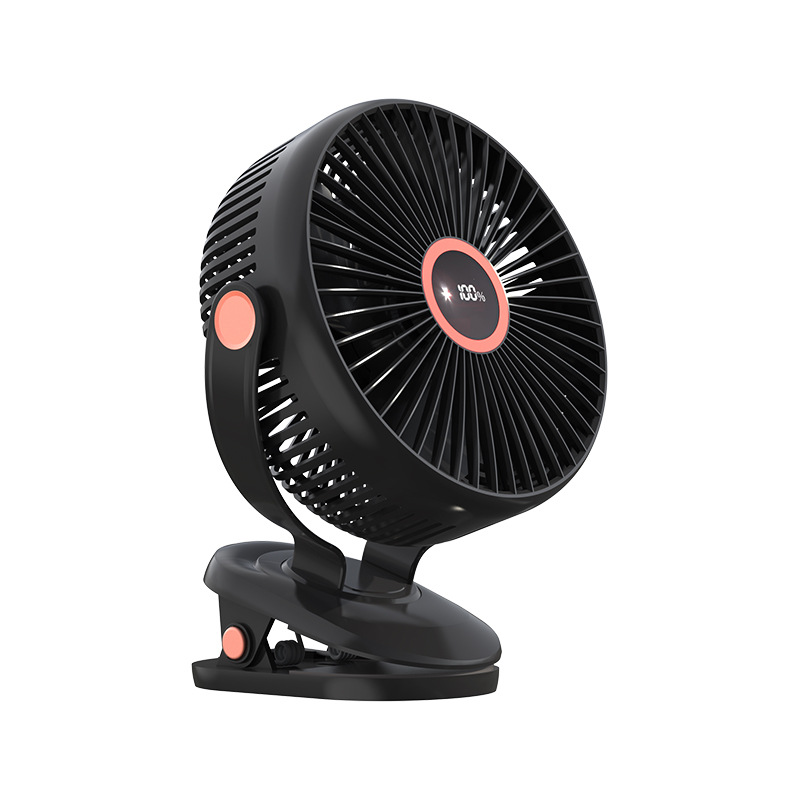 TEMU 8-inch Usb Desk Clip Fan With Ambient Light | Powerful, Silent, Adjustable, Suitable For Home And Office Use, Ideal Desktop Cooling Solution