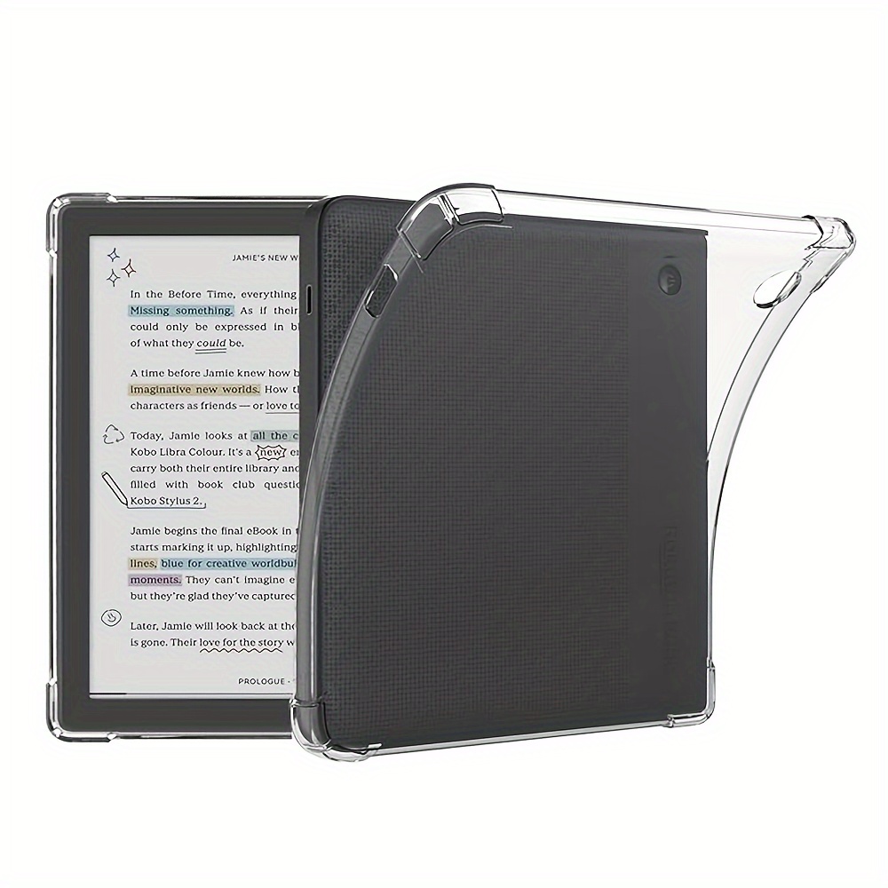 TEMU Étui Compatible pour Libra Colour (2024)/Libra 2 (2021) eReader & Colour/N367/BW//2E - Coque TPU Fine et Légère avec Couverture Résistante, Dos