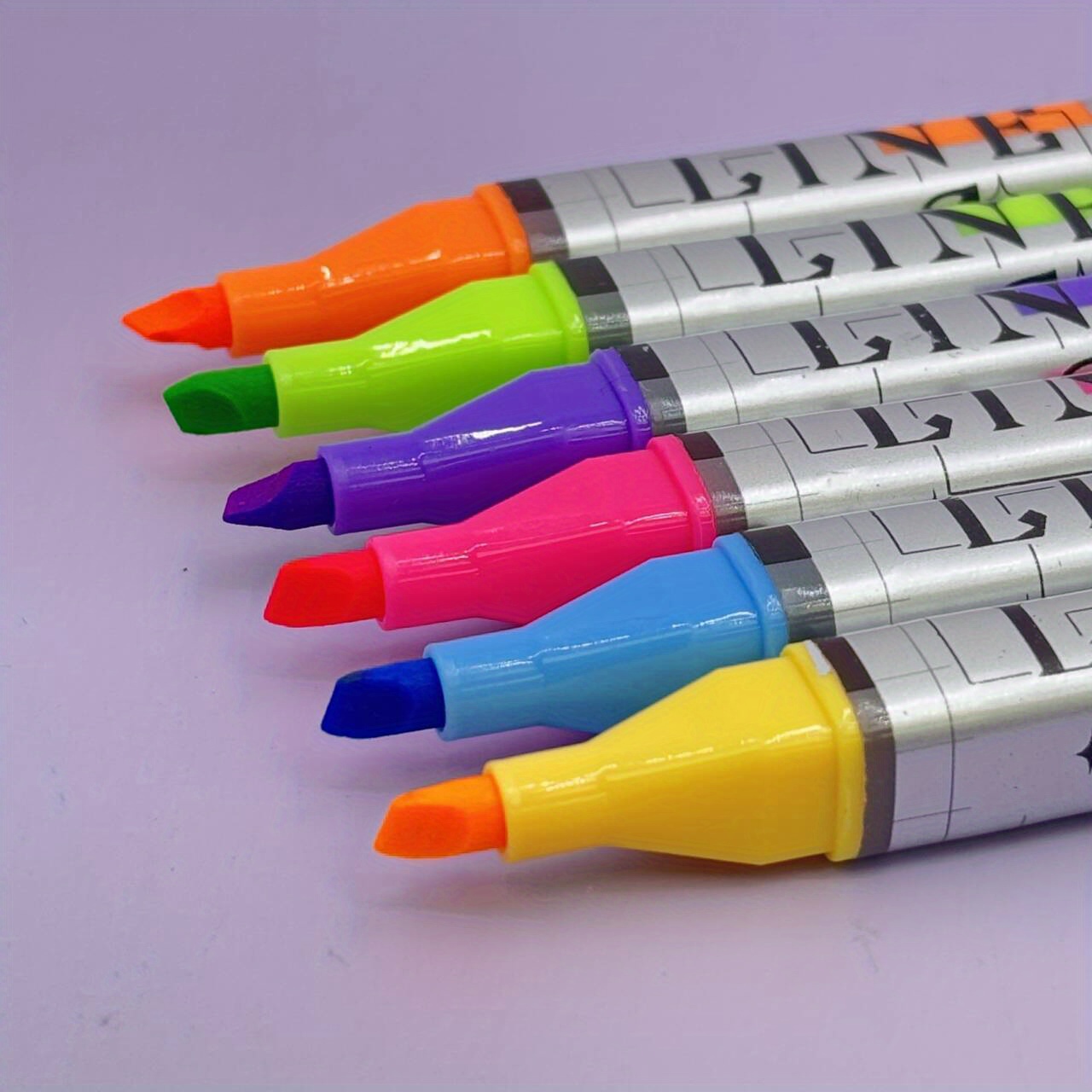 Image of 6pcs Neon Fluorescent Pens, Graffiti Markers, Journal Pens, Office And Study, Highlighters, Painting Pens, School Stationery