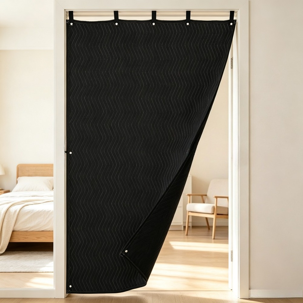 TEMU Rideau Suspendu Insonorisant 80 * 48 Pouces, Convient pour l'Ombrage Flexible et l'Isolation Acoustique des Murs, Portes et Fenêtres. à