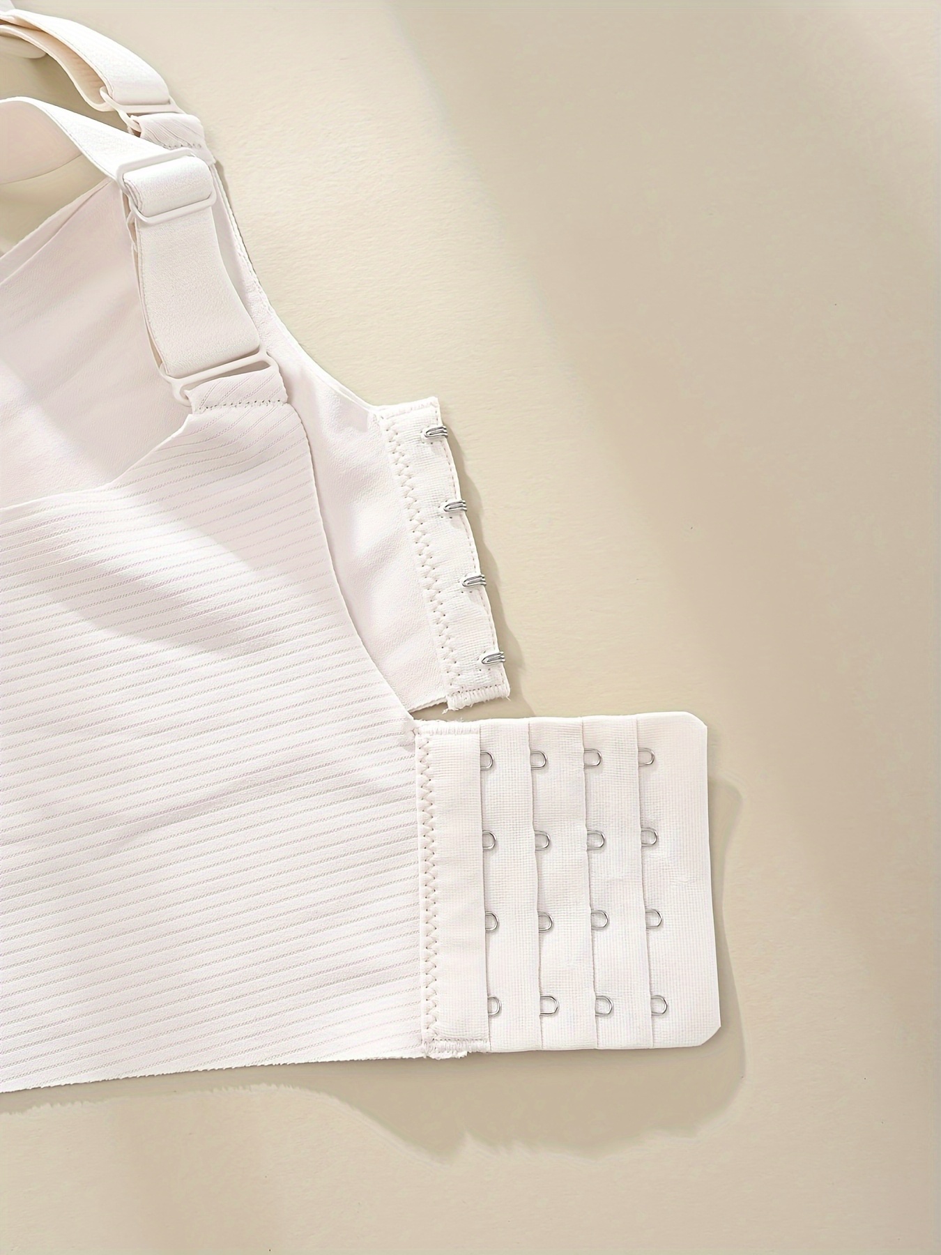 comfortable bra 4pcs comfortable seamless womens bra elegant blend of nylon and spandex wide shoulder straps soft support no underwire   in beige white black casual bras Product details 3