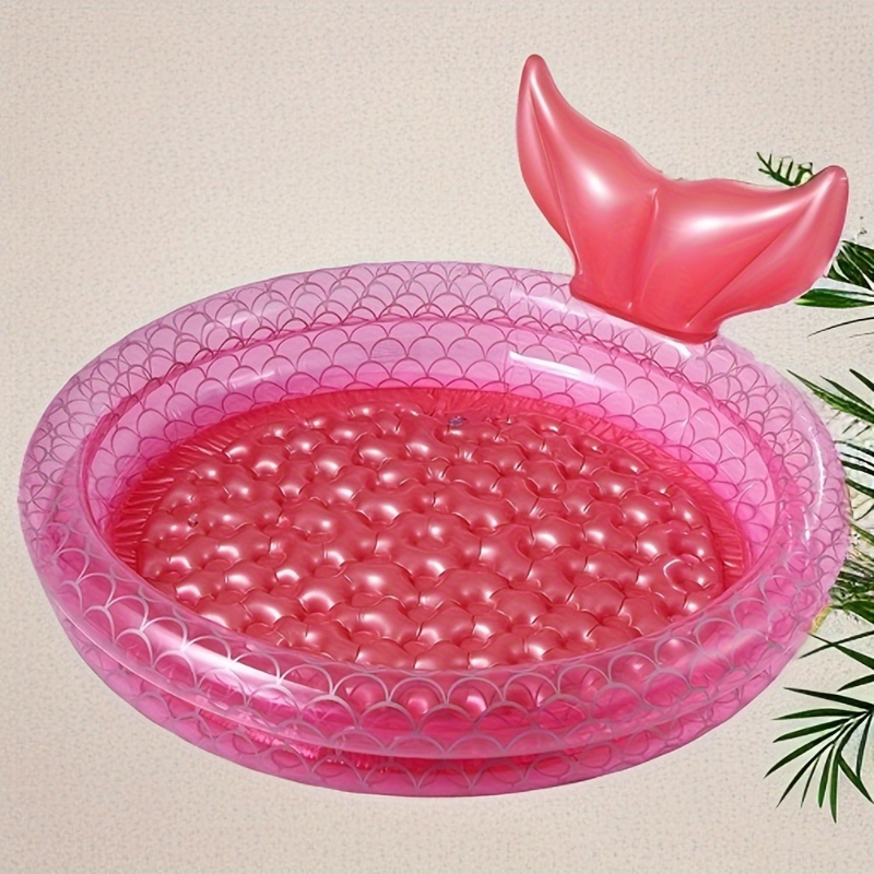 Piscina gonflabilă Sirenă, piscină circulară cu design de solzi de pește, piscină gonflabilă, piscină de petrecere, piscină decorativă, piscină Ocean Ball, material PVC durabil, potrivită pentru curte, petrecere, nuntă, divertisment, grădină și utilizare în aer liber