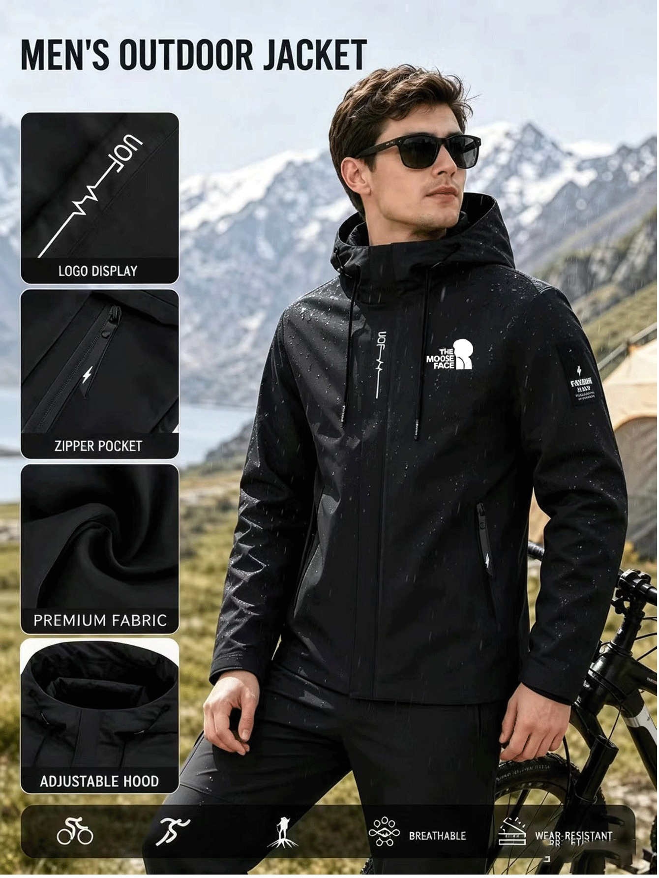 Men's Autumn/Winter Jacket, Full-Zip Hooded Coat