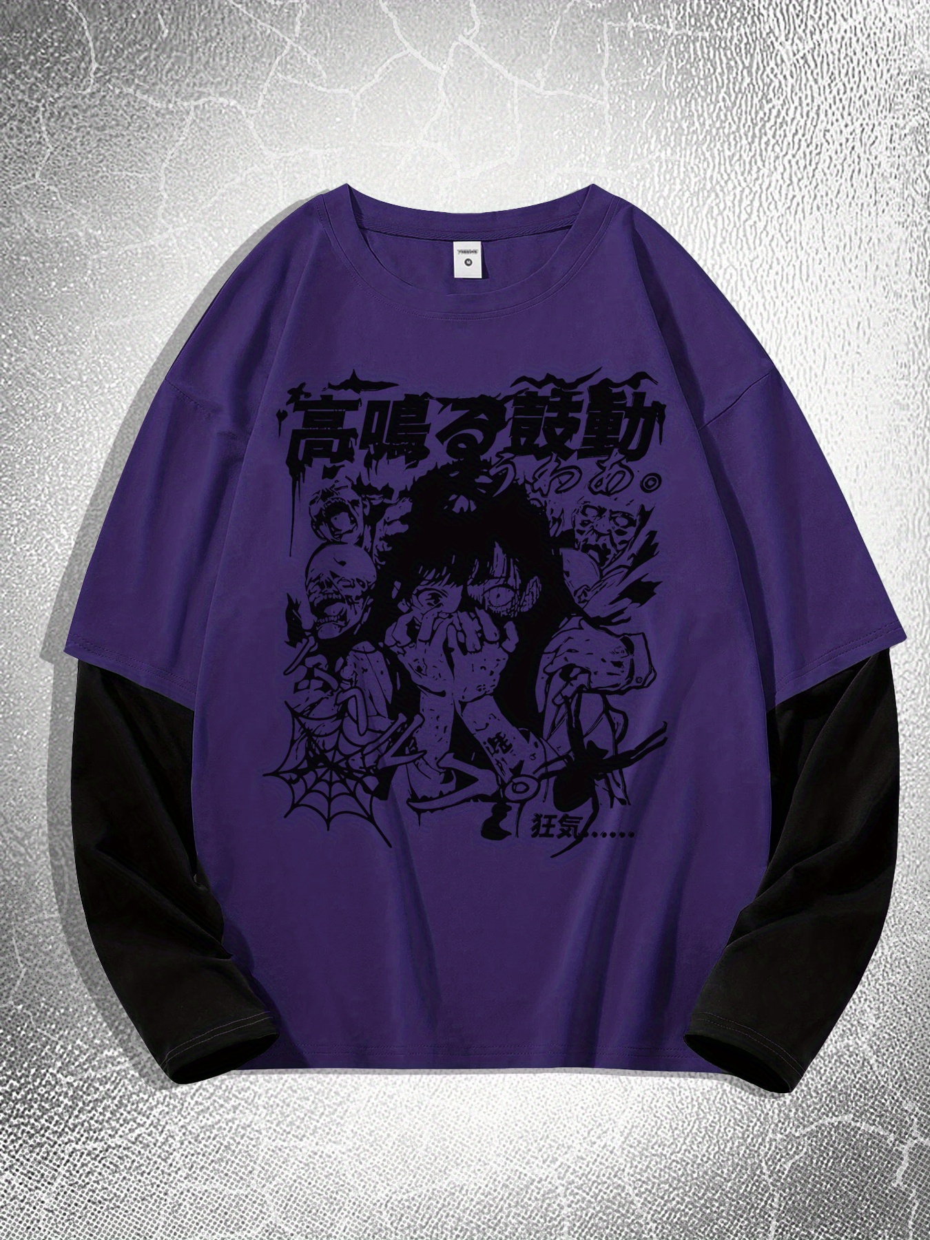 y2k japanese comic mens contrast color long - Temu South Africa