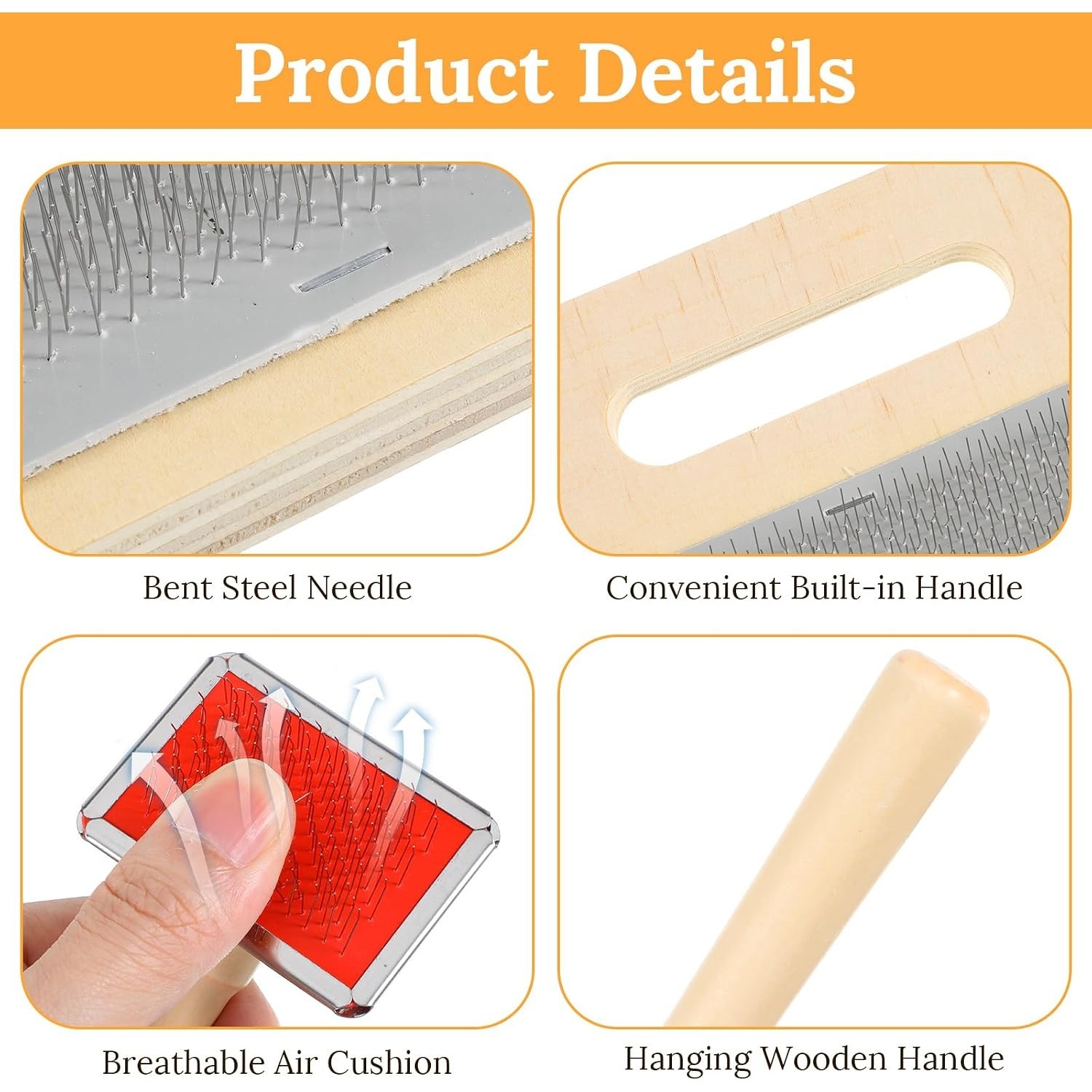6pcs Wool Carding Brush Set for DIY Wool Craft