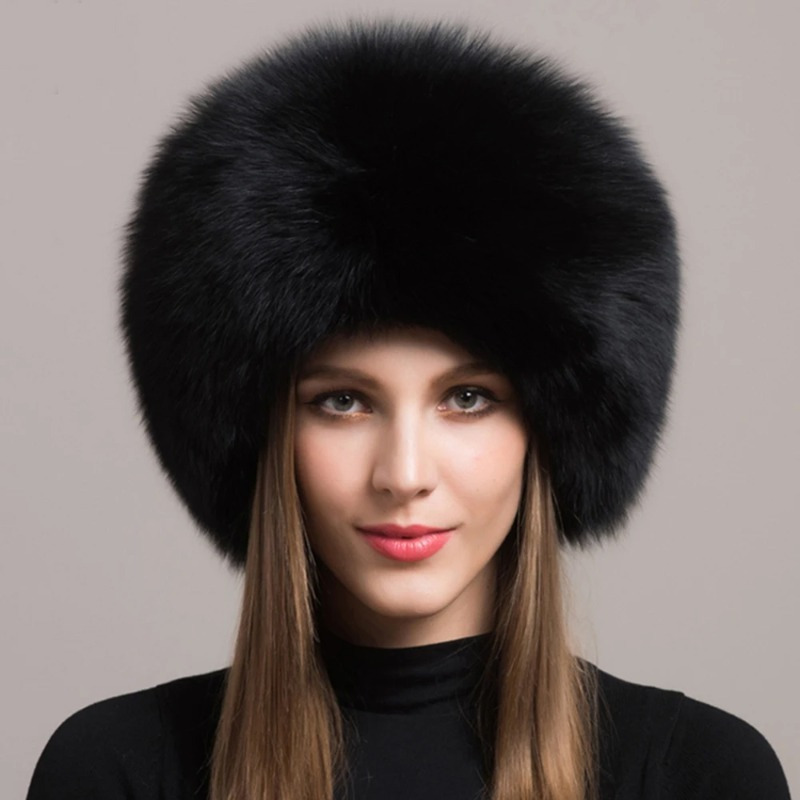 

Women's Winter Fur Cap With Earmuffs - Hand Washable, Lightweight, Woven Polyester, Unisex-adult Fashion Hat